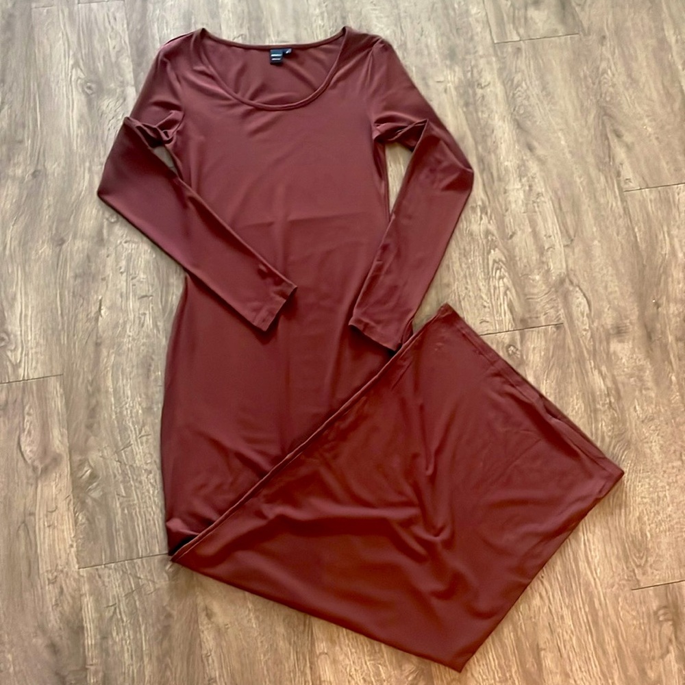 Brand new never used SHEIN SXY Solid Maxi Bodycon Dress coffee brown size small